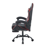 Silla Gamer Sakai 2024 Negra Rojo 55x135cm Con Espaldar Reclinable y Soporte Lumbar - Sillas de Oficina | Bylmo