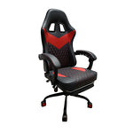 Silla Gamer Sakai 2024 Negra Rojo 55x135cm Con Espaldar Reclinable Y Soporte Lumbar