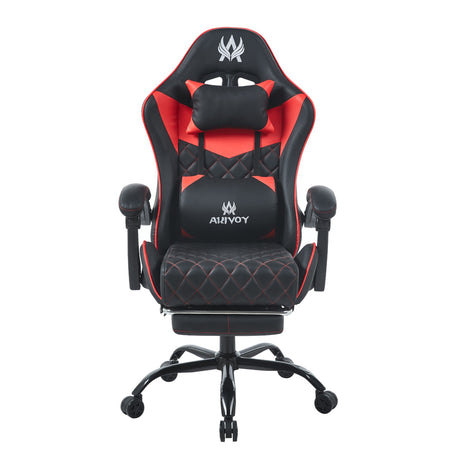Silla Gamer Sakai 2024 Negra Rojo 55x135cm Con Espaldar Reclinable y Soporte Lumbar - Sillas de Oficina | Bylmo