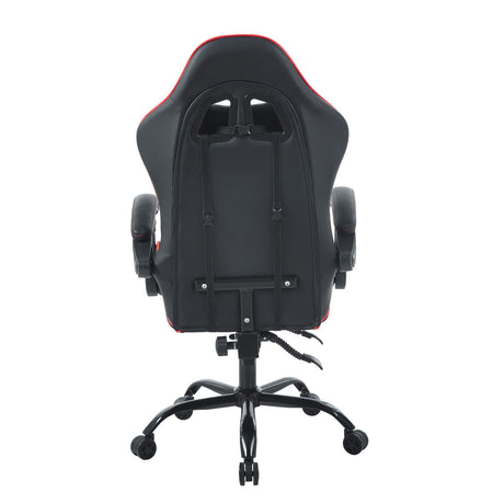 Silla Gamer Sakai 2024 Negra Rojo 55x135cm Con Espaldar Reclinable y Soporte Lumbar - SILLAS DE OFICINA | Bylmo