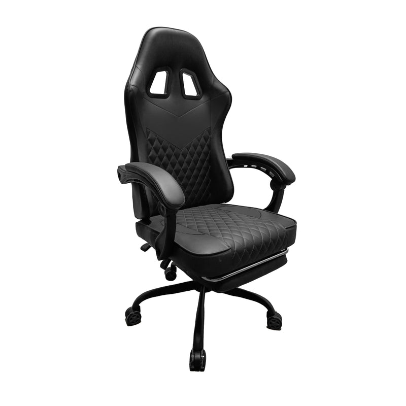 Silla Gamer Sakai 2024 Negra 55x135cm Con Espaldar Reclinable Y Soporte Lumbar