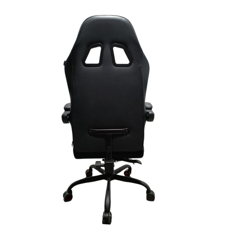 Silla Gamer Sakai 2024 Negra 55x135cm Con Espaldar Reclinable Y Soporte Lumbar