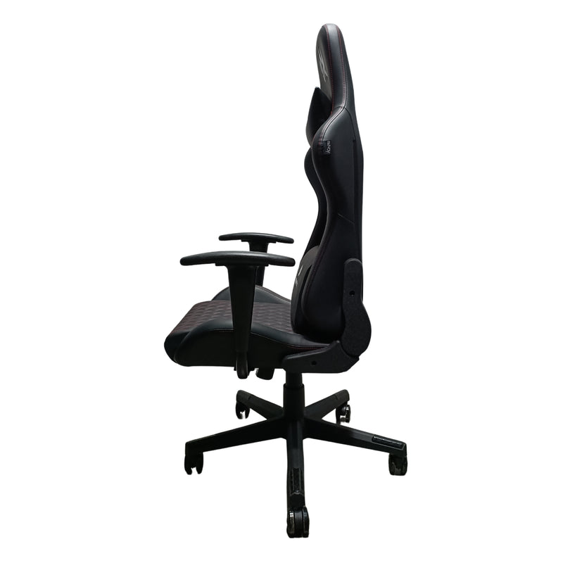 Silla Gamer Maverick 2024 Negra 66x137cm Con Espaldar Reclinable Y Soporte Lumbar