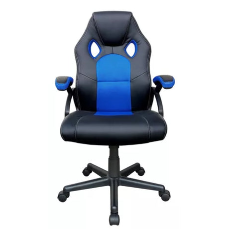 Silla Gamer Raptor 2024 Negro Azul 64x119cm Con Espaldar y Soporte Lumbar - Sillas de Oficina | Bylmo