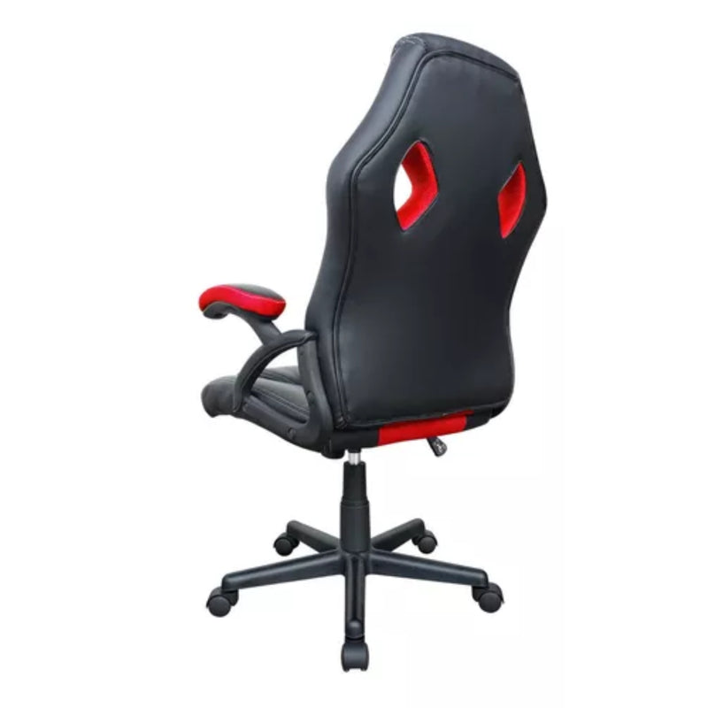 Silla Gamer Raptor 2024 Negro Rojo 64x119cm Con Espaldar Y Soporte Lumbar