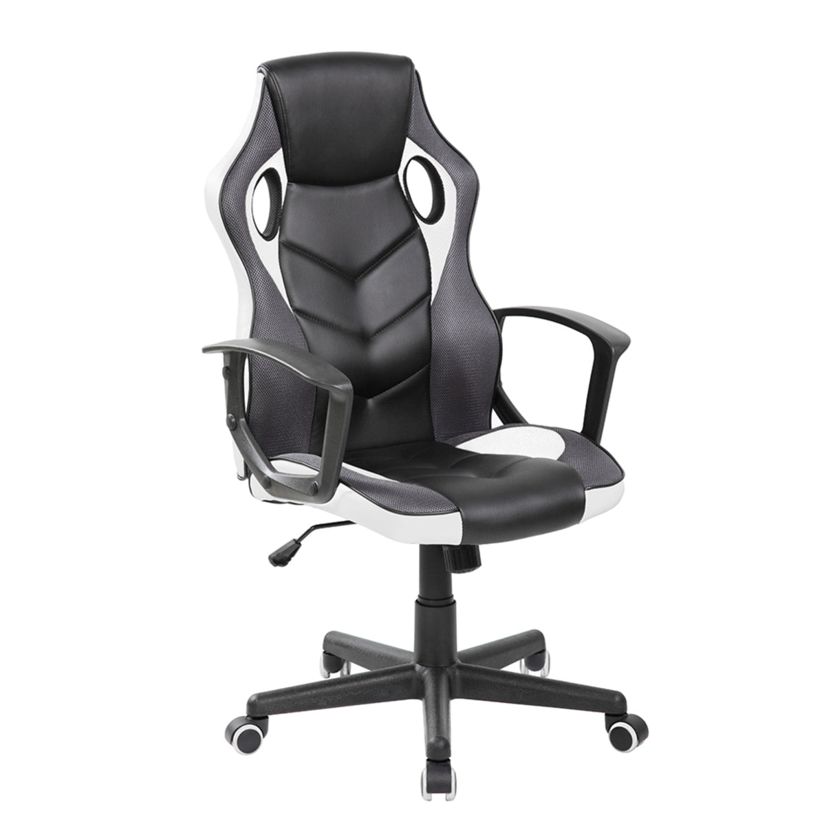 Silla Gamer Basic Negro Blanco 64x48cm Con Espaldar - Sillas de Oficina | Bylmo