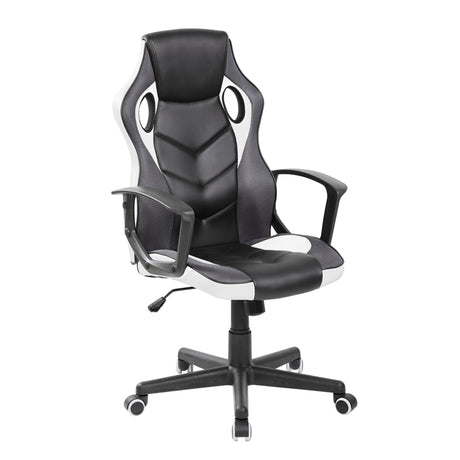 Silla Gamer Basic Negro Blanco 64x48cm Con Espaldar - Sillas de Oficina | Bylmo