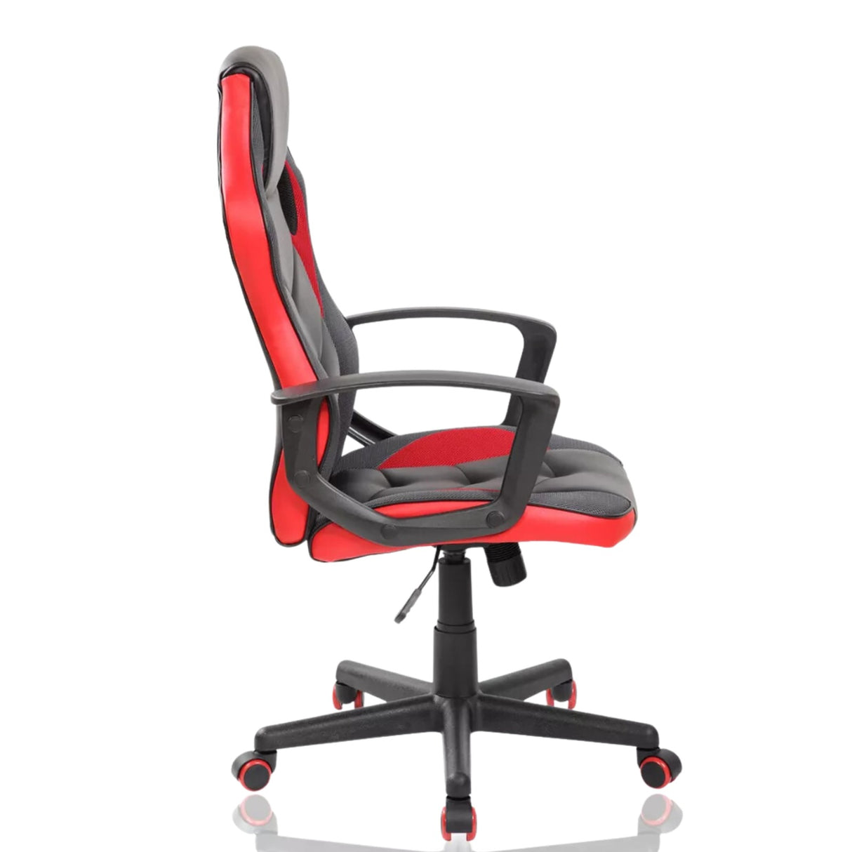 Silla Gamer Basic Negro Rojo 64x48cm Con Espaldar - SILLAS DE OFICINA | Bylmo