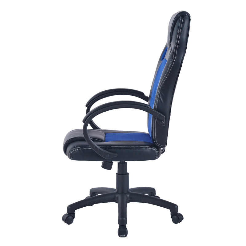 Silla Gamer Doom Negro Azul 66x124cm Sin Espaldar