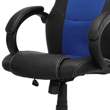 Silla Gamer Doom Negro Azul 66x124cm Sin Espaldar - Sillas de Oficina | Bylmo