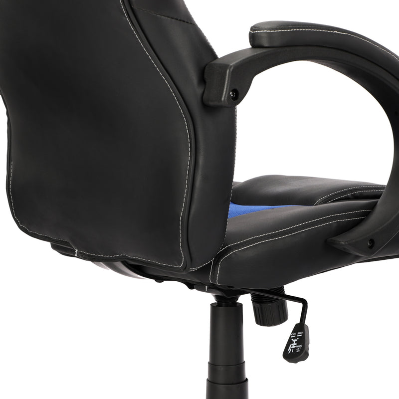 Silla Gamer Doom Negro Azul 66x124cm Sin Espaldar