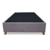 Base Cama Coleccion 1 Gris Claro Sencillo 100 X 190 Cm Con Patas