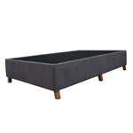 Base Cama Coleccion 1 Gris Oscuro Sencillo 100 X 190 Cm Con Patas