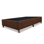 Base Cama Coleccion 1 Marron Sencillo 100 X 190 Cm Con Patas