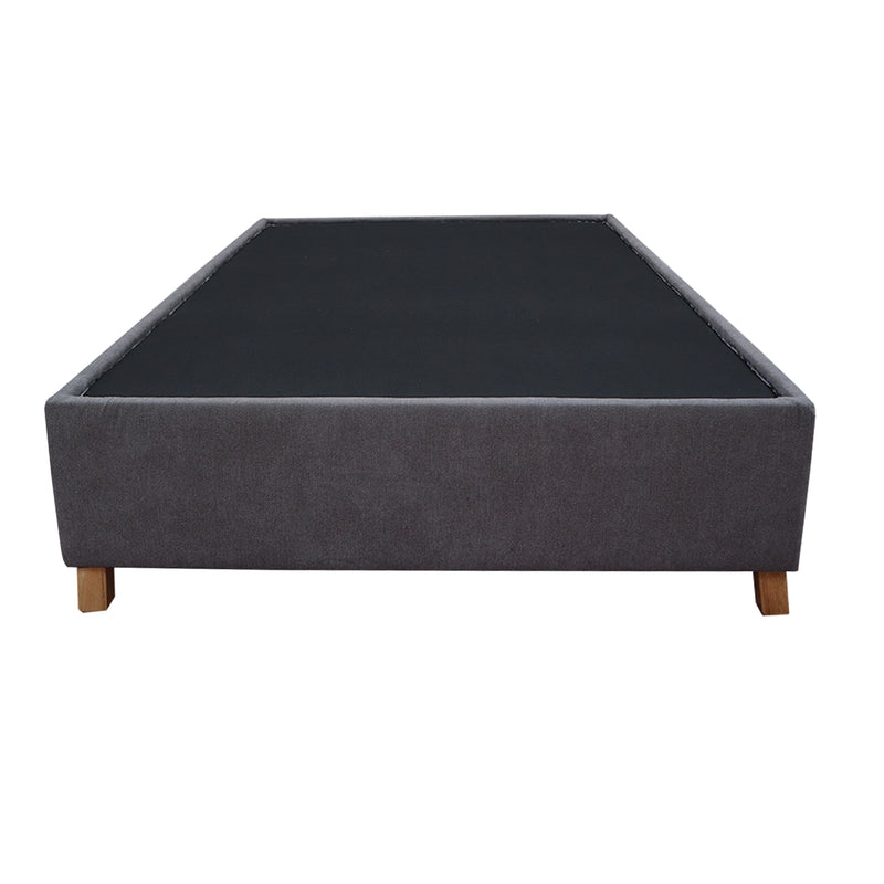 Base Cama Coleccion 1 Gris Oscuro Semidoble 120 X 190 Cm Con Patas