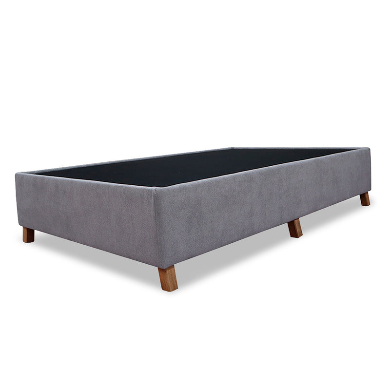 Base Cama Coleccion 1 Gris Claro Doble 140 X 190 Cm Con Patas