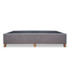 Base Cama Coleccion 1 Gris Claro Doble 140 X 190 Cm Con Patas