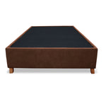 Base Cama Coleccion 1 Marron Doble 140 X 190 Cm Con Patas