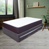 Combo Cama Tarima y Colchón Coleccion 1 Gris Oscuro y Cenizo Blanco Semidoble 120 X 190 Cm - Camas | Bylmo