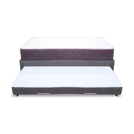 Combo Cama Tarima y Colchón Coleccion 1 Gris Oscuro y Cenizo Blanco Doble 140 X 190 Cm - Camas | Bylmo