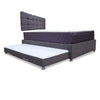 Combo Cama Tarima Y Colchón Coleccion 1 Gris Oscuro Y Cenizo Blanco Semidoble 120 X 190 Cm Con Cabecero