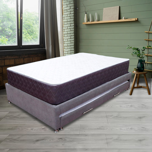 Cama Tarima Coleccion 1 Gris Claro Sencillo 100 X 190 Cm Con Patas