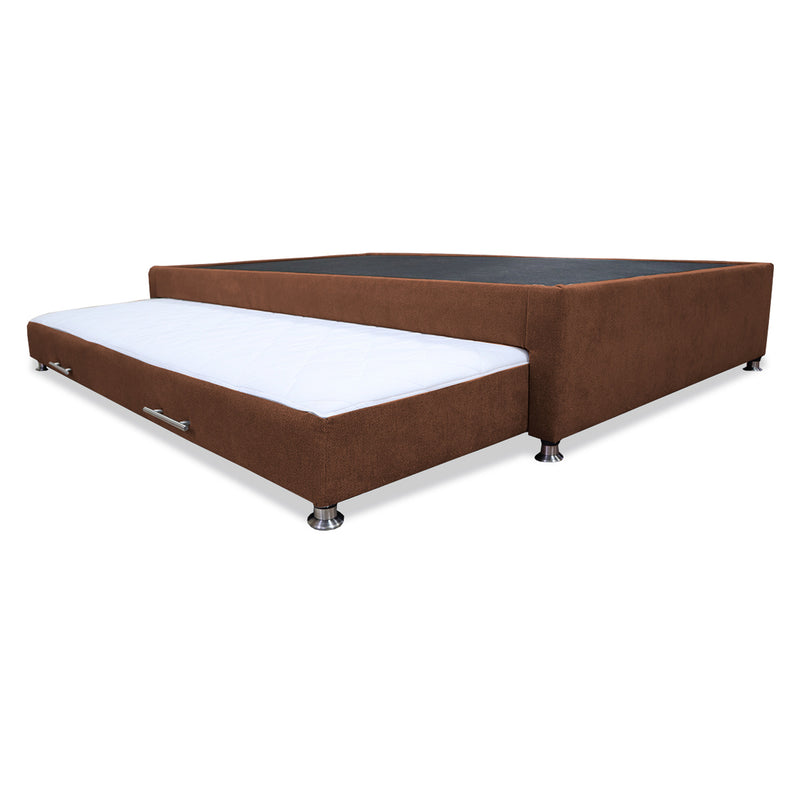 Cama Tarima Coleccion 1 Marron Sencillo 100 X 190 Cm Con Patas