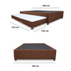 Cama Tarima Coleccion 1 Marron Doble 140 X 190 Cm Con Patas