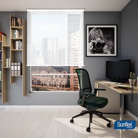 Persiana Horizontal Blanco 80x140cm de Soporte Propio - Cortinas y Persianas | Bylmo