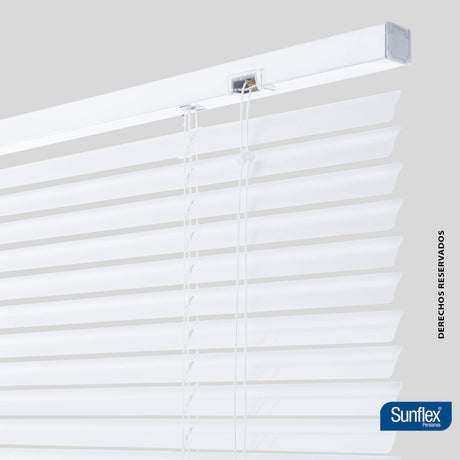 Persiana Horizontal Blanco 80x140cm de Soporte Propio - Cortinas y Persianas | Bylmo