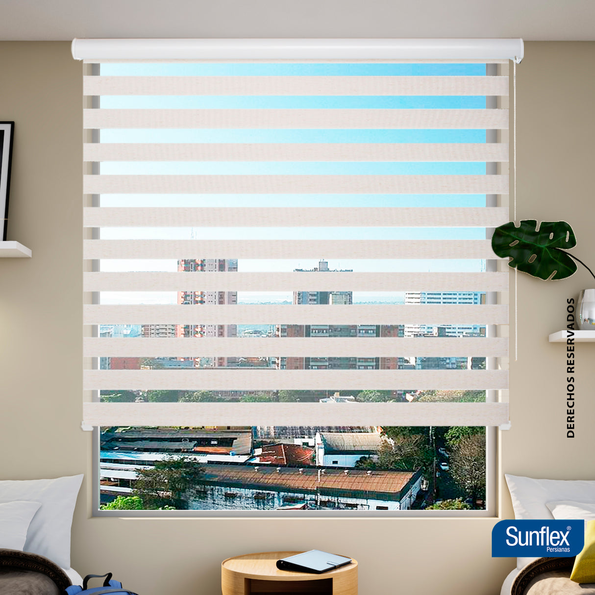 Cortina Roller Duo Arena 180x220cm de Tubo - Cortinas y Persianas | Bylmo