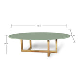 Mesa de Centro Ovalado Roma Verde 120x30cm Con Patas - Mesas de Centro | Bylmo