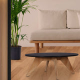 Mesa de Centro Circular Neusa Blanco 60x34cm Con Patas - Mesas de Centro | Bylmo