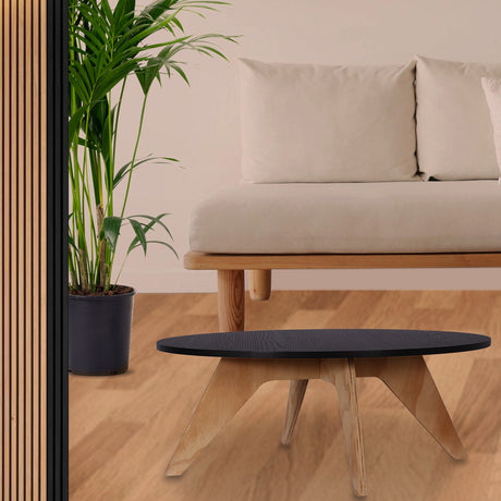 Mesa de Centro Circular Neusa Blanco 60x34cm Con Patas - Mesas de Centro | Bylmo