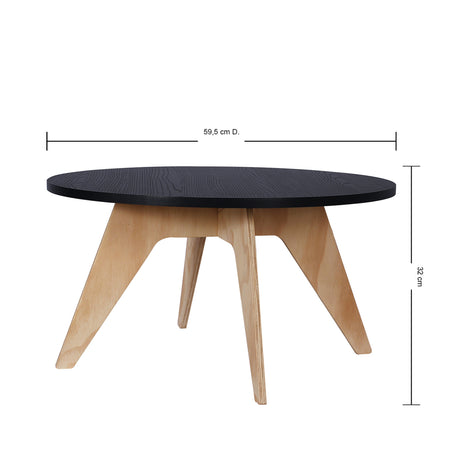 Mesa de Centro Circular Neusa Blanco 60x34cm Con Patas - Mesas de Centro | Bylmo