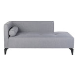 Sofá Chaise Long Gris 163x66cm de Tres Puestos - Sofas y Poltronas | Bylmo
