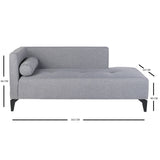 Sofá Chaise Long Gris 163x66cm de Tres Puestos - Sofas y Poltronas | Bylmo