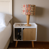 Mesa de Noche Dreams Blanco y Vienes 45x50cm Con Patas - Mesas de Noche | Bylmo