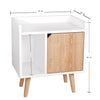 Mesa De Noche X 2 Dreams Blanco Y Vienes 45x50cm Con Patas