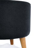 Puff Negro 40x40cm Circular - Sillas y Butacos | Bylmo