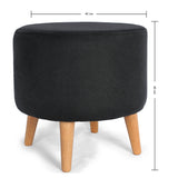 Puff Negro 40x40cm Circular - Sillas y Butacos | Bylmo