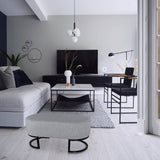 Puff Gris 80x40cm Rectangular - Sillas y Butacos | Bylmo