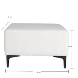 Puff Blanco 60x43cm Cuadradro - Sillas y Butacos | Bylmo