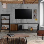 Combo Mueble De Tv Y Biblioteca Chicago Amaretto 150x51.5cm Para Tv Hasta 65 Pulgadas