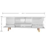 Mesa para TV Tony Blanco 150x40cm Para TV Hasta 65 Pulgadas - Muebles de TV | Bylmo