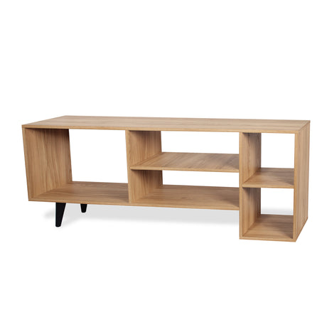 Mesa para TV Madrid Madera Clara Natural 150x55cm Para TV Hasta 65 Pulgadas - Muebles de TV | Bylmo