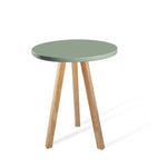 Mesa Auxiliar Verde 40x10cm Circular Con Patas Cuadradas