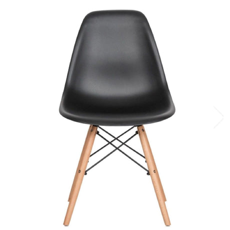 Combo Comedor y Cuatro Sillas Circular Amaretto y Negro 80x75cm para Cuatro Puestos - Comedores | Bylmo