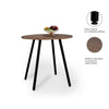 Combo Comedor Y Cuatro Sillas Circular Amaretto Y Negro 80x75cm Para Cuatro Puestos