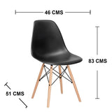 Combo Comedor y Cuatro Sillas Circular Amaretto y Negro 80x75cm para Cuatro Puestos - Comedores | Bylmo